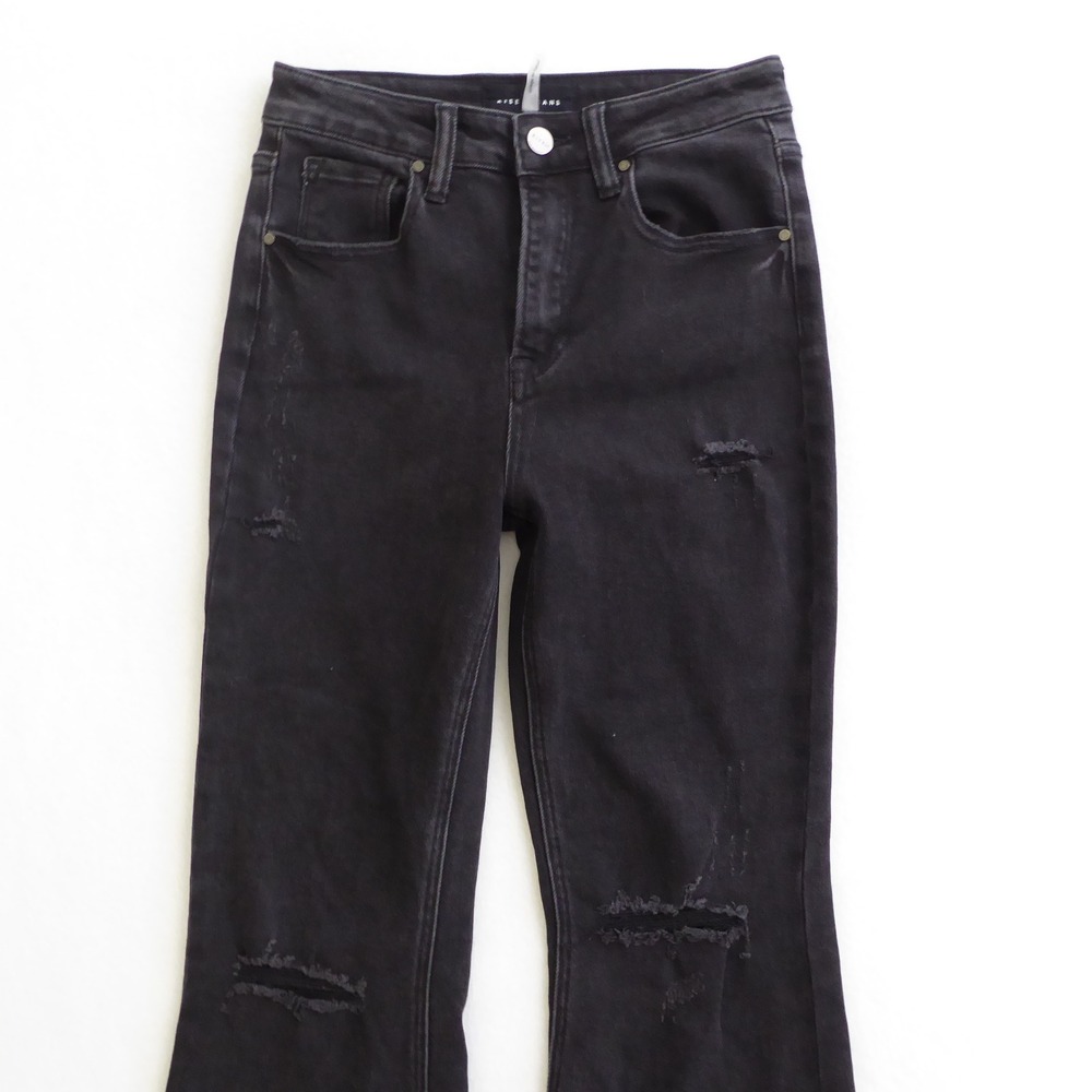 High-Waist Black Flared Women’s Jeans - Picture 2 of 11